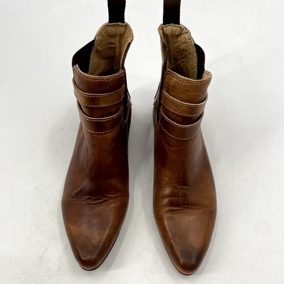 Bed Stu 7 Brown Leather Pointed Toe Booties - Picture 3 of 8